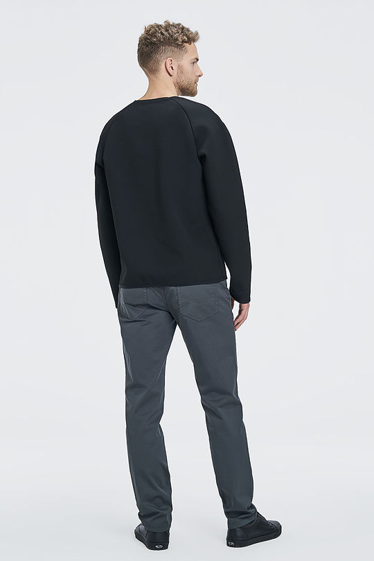 Viscose interlock tricot sweatshirt 5 | BLACK | Audimas