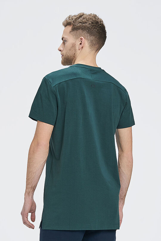 Prolonged cotton tee 2 | GREEN/ KHAKI / LIME GREEN | Audimas