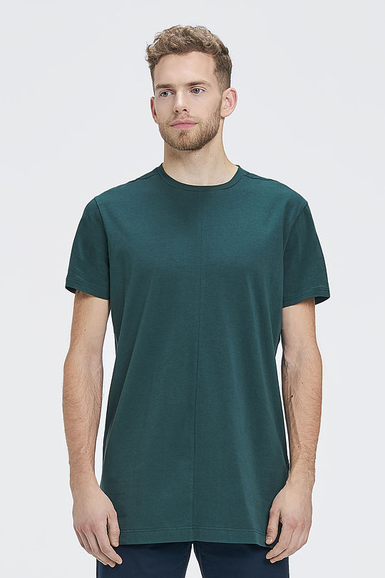 Prolonged cotton tee 1 | GREEN/ KHAKI / LIME GREEN | Audimas