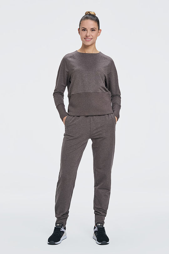 Modal tricot sweatpants 7 | BROWN/BORDEAUX | Audimas
