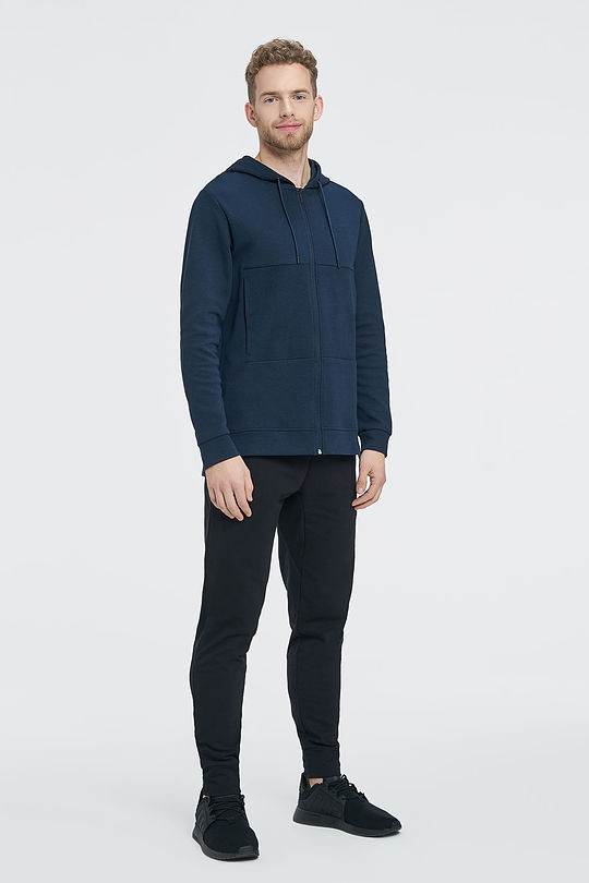 Prolonged zip-through hoodie 8 | BLUE | Audimas