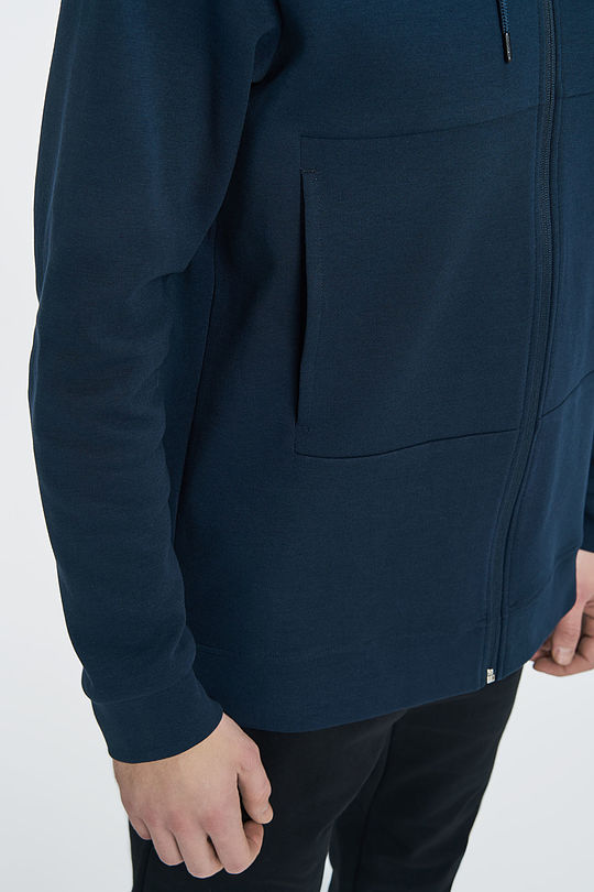 Prolonged zip-through hoodie 5 | BLUE | Audimas