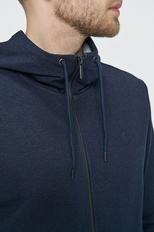 Cotton terry zip-through hoodie 3 | BLUE | Audimas
