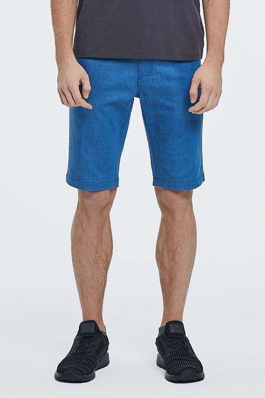 Regular fit stretch denim shorts 1 | BLUE | Audimas