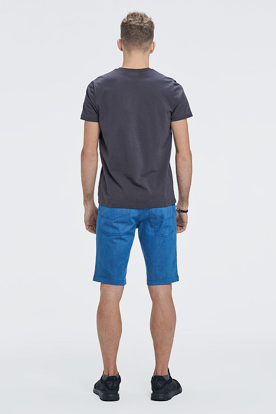 Regular fit stretch denim shorts 7 | BLUE | Audimas