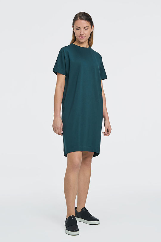 Viscose tricot smart dress 4 | GREEN/ KHAKI / LIME GREEN | Audimas