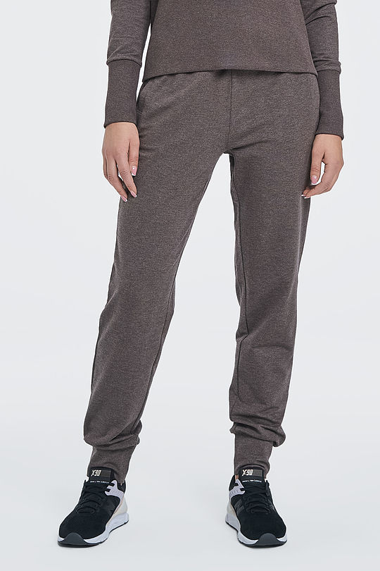 Modal tricot sweatpants 1 | BROWN/BORDEAUX | Audimas
