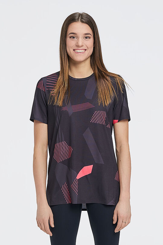 Functional printed tunic top 1 | RED/PINK | Audimas