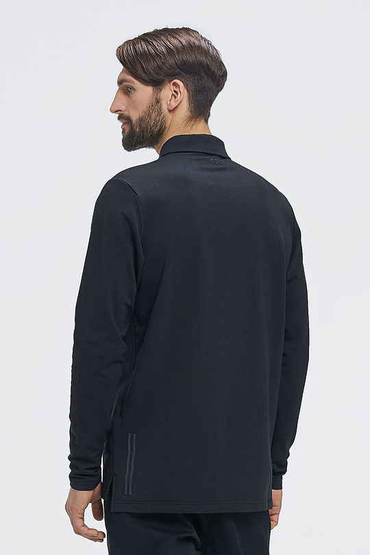 Long sleeve polo shirt 2 | BLACK | Audimas