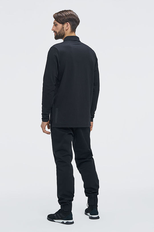 Long sleeve polo shirt 8 | BLACK | Audimas