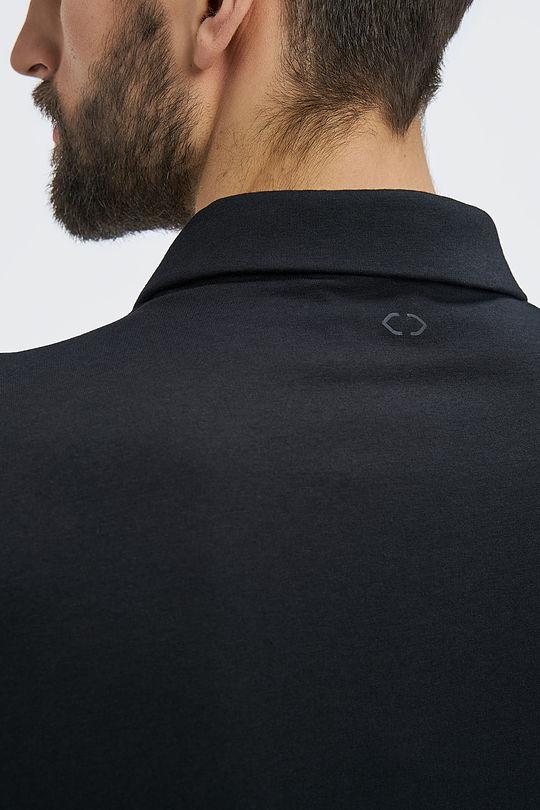 Long sleeve polo shirt 4 | BLACK | Audimas