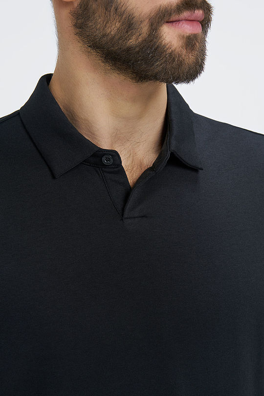 Long sleeve polo shirt 3 | BLACK | Audimas