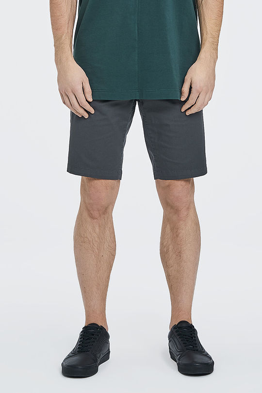 Cotton chino shorts 1 | GREY/MELANGE | Audimas