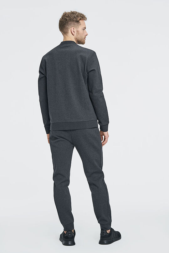 Pique cotton regular fit sweatpants 6 | BLACK | Audimas