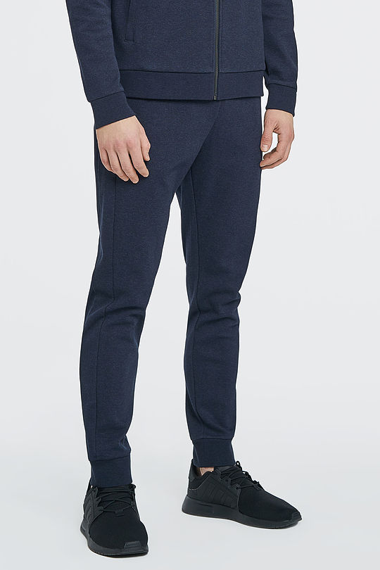Pique cotton regular fit sweatpants 1 | BLUE | Audimas