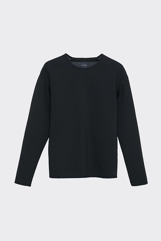 Viscose interlock tricot sweatshirt 6 | BLACK | Audimas