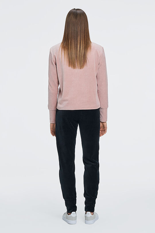 Cotton velour half-zip jumper 7 | RED/PINK | Audimas