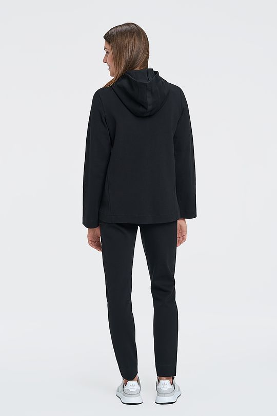 Pique cotton zip-through jacket 6 | BLACK | Audimas