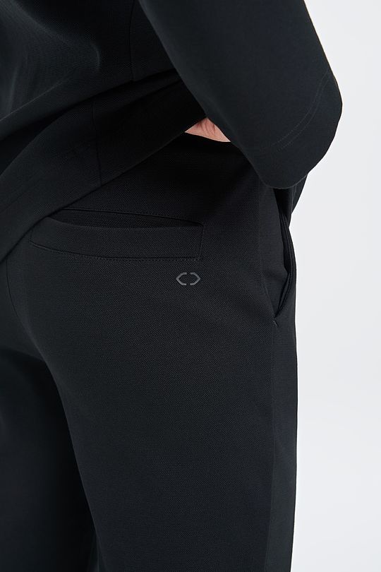 Pique cotton sweatpants 3 | BLACK | Audimas