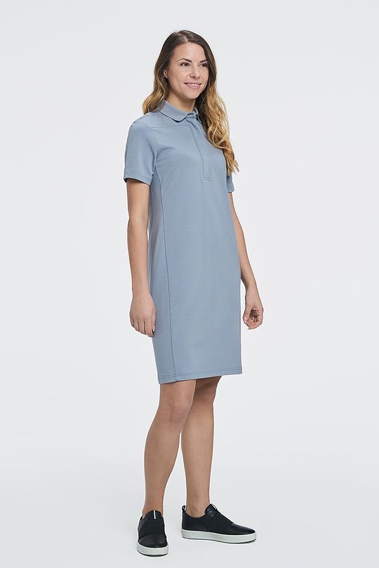 Modal tricot polo dress 6 | GREY/MELANGE | Audimas