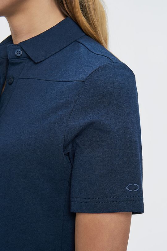 Modal tricot polo dress 4 | BLUE | Audimas