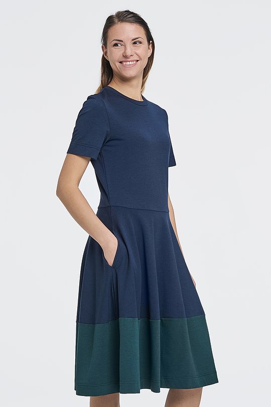 Modal tricot A-shape dress 1 | BLUE | Audimas