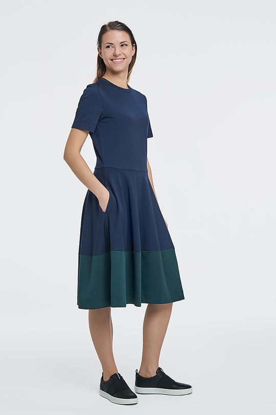 Modal tricot A-shape dress 5 | BLUE | Audimas