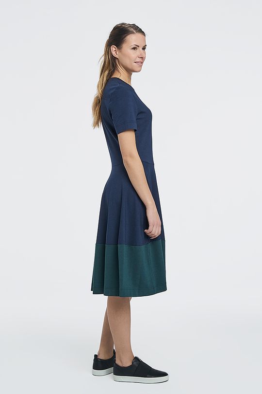 Modal tricot A-shape dress 6 | BLUE | Audimas