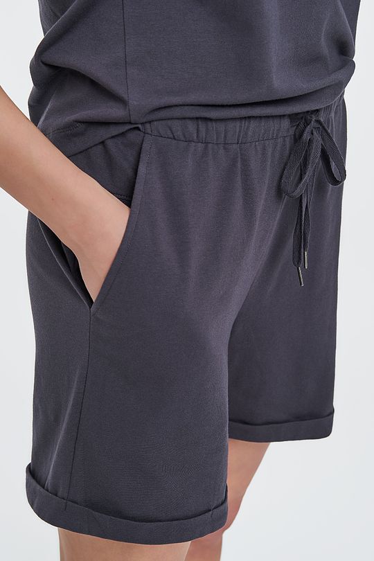 Lightweight cotton jersey shorts jumpsuit 4 | GREY/MELANGE | Audimas