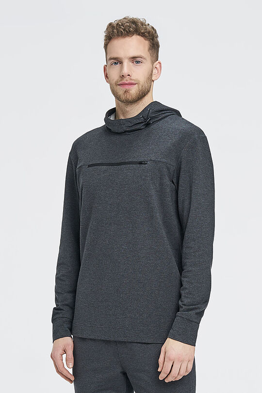 Modal tricot hoodie 1 | BLACK | Audimas