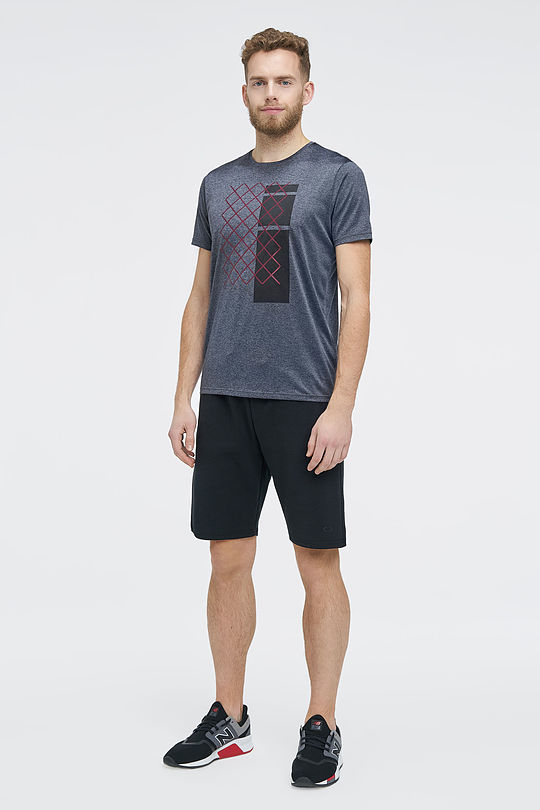 Functional tee with print 4 | BLACK | Audimas