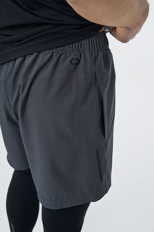 Printed medium length shorts 4 | GREY/MELANGE | Audimas