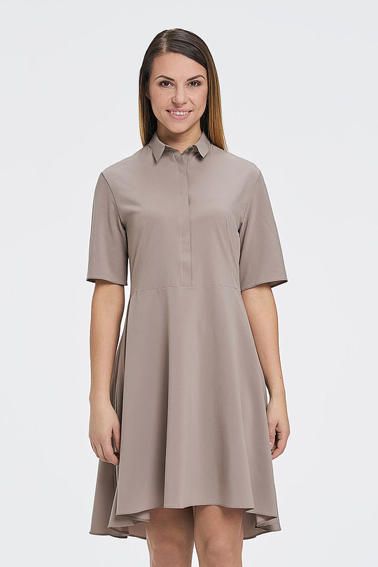 Wrinkle-free lightweight dress 1 | BROWN/BORDEAUX | Audimas