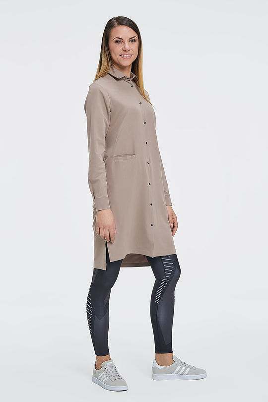 Weightless shirt dress, 4 | BROWN/BORDEAUX | Audimas