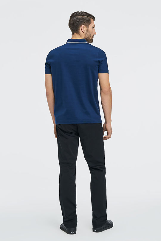 Mercerized cotton polo shirt 5 | BLUE | Audimas
