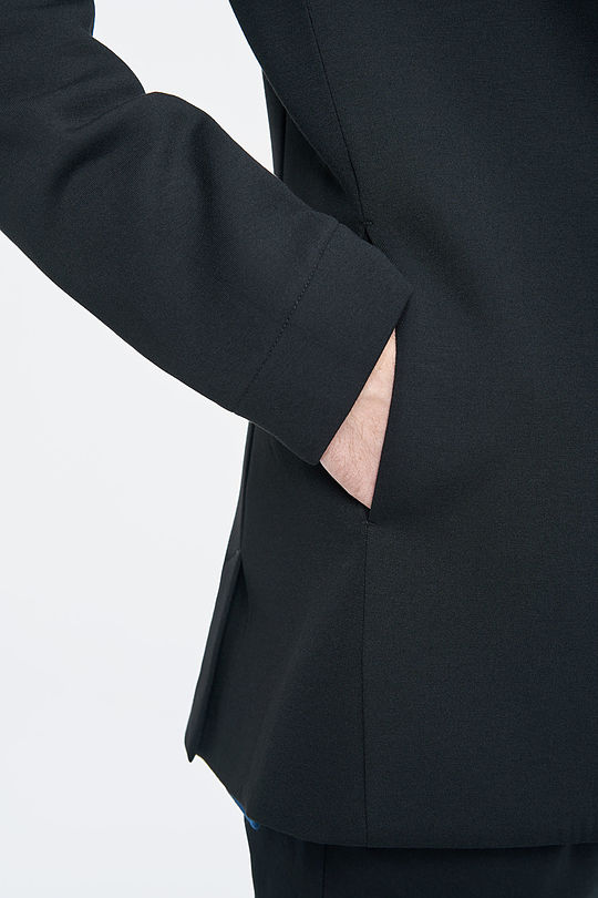 Viscose interlock tricot blazer 5 | BLACK | Audimas
