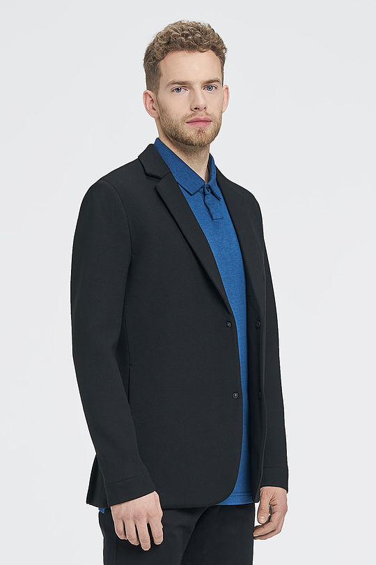 Viscose interlock tricot blazer 2 | BLACK | Audimas