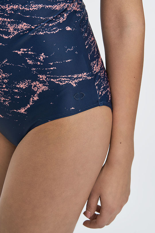 Printed one-piece swimsuit 4 | BLUE | Audimas