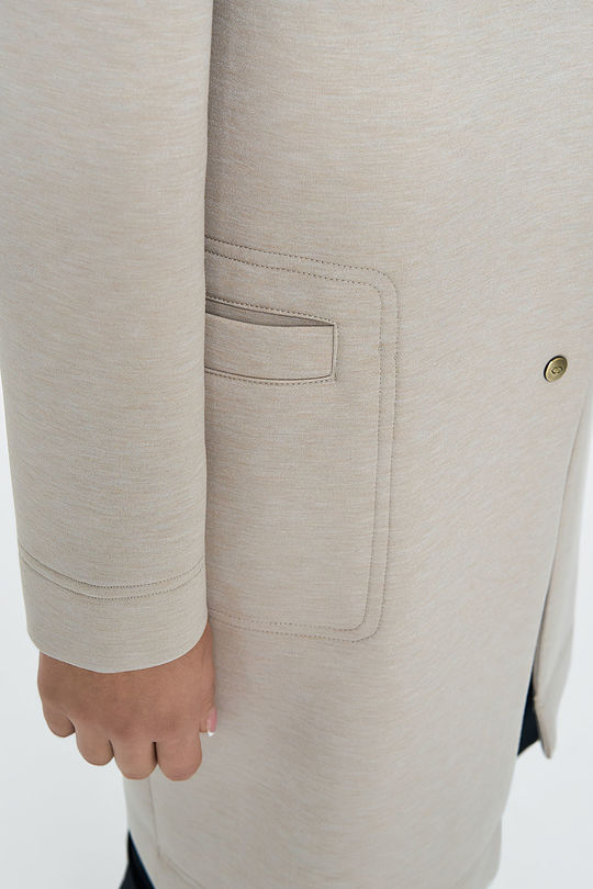 Viscose interlock tricot long jacket 5 | GREY/MELANGE | Audimas