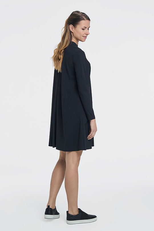 SENSITIVE tricot long sleeve dress 7 | BLACK | Audimas
