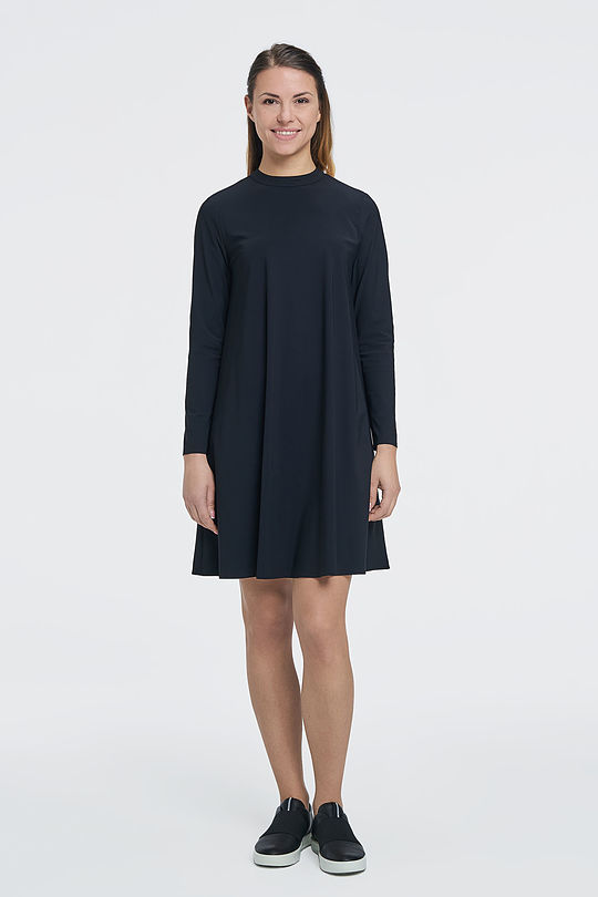 SENSITIVE tricot long sleeve dress 6 | BLACK | Audimas