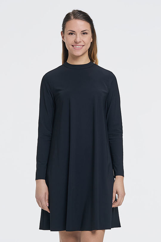 SENSITIVE tricot long sleeve dress 1 | BLACK | Audimas