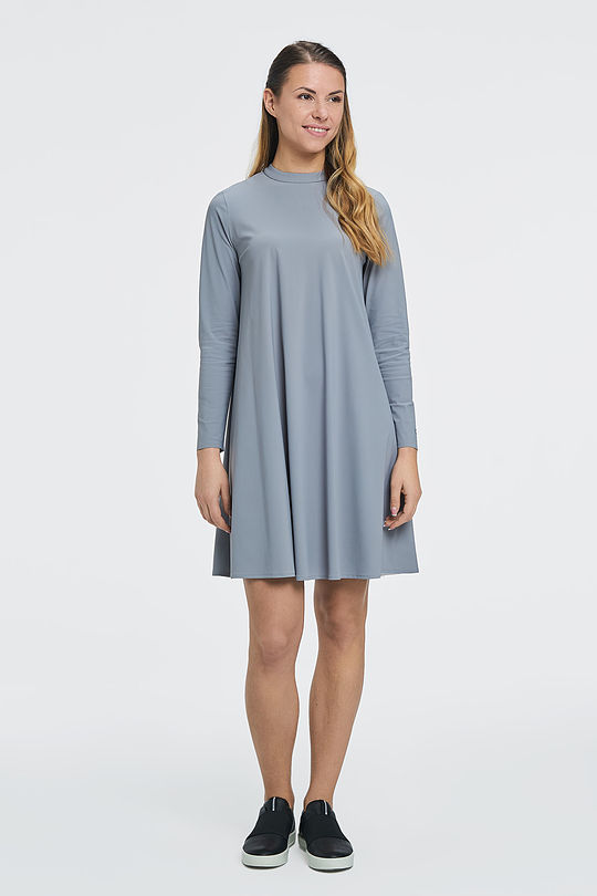 SENSITIVE tricot long sleeve dress 4 | GREY/MELANGE | Audimas