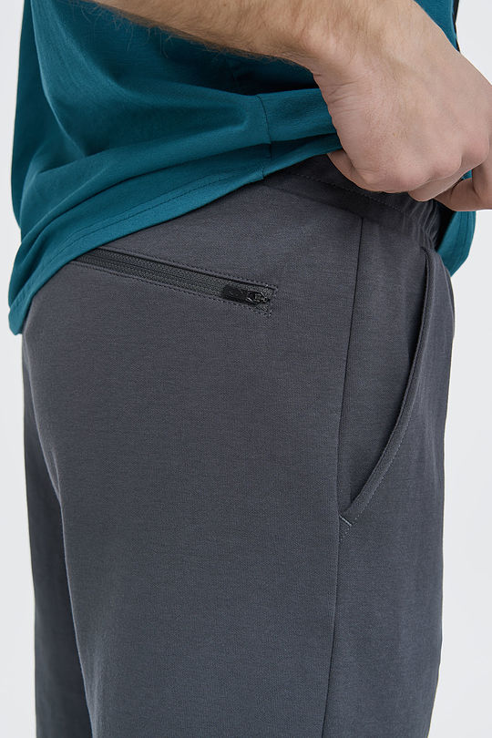 Cotton interlock tricot shorts 3 | GREY/MELANGE | Audimas