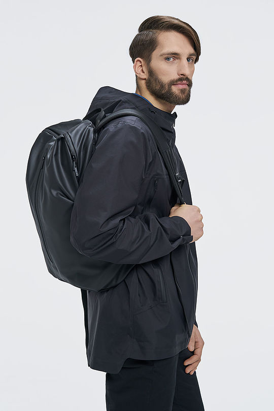 Sport backpack with coating 46x30x12 6 | BLACK | Audimas