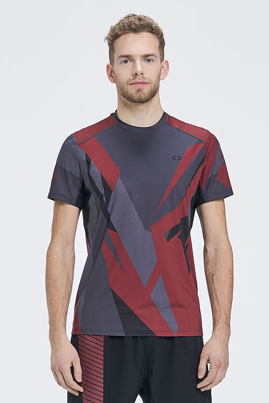 Functional tee with print 1 | BROWN/BORDEAUX | Audimas