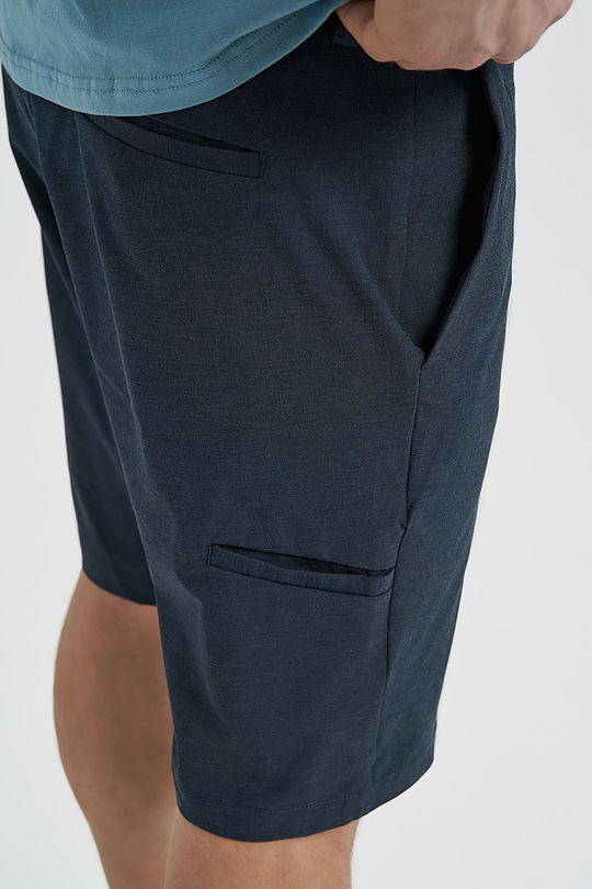 Wrinkle-free stretch fabric shorts 4 | BLUE | Audimas