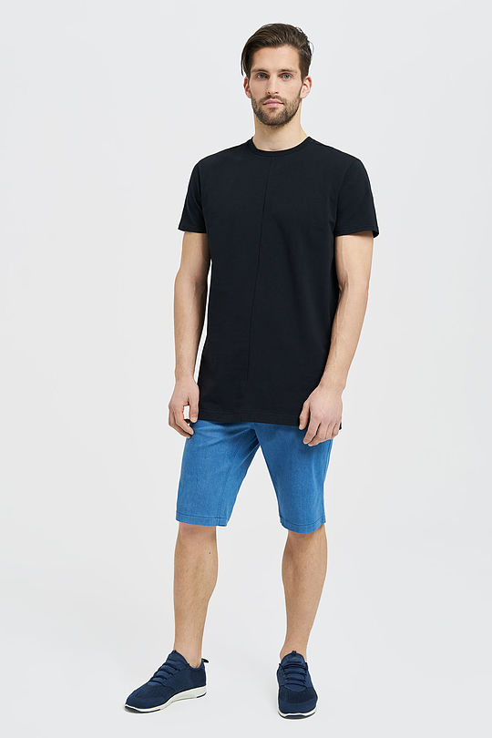 Prolonged cotton tee 6 | BLACK | Audimas