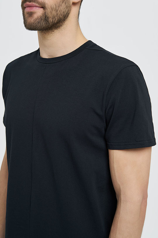 Prolonged cotton tee 3 | BLACK | Audimas