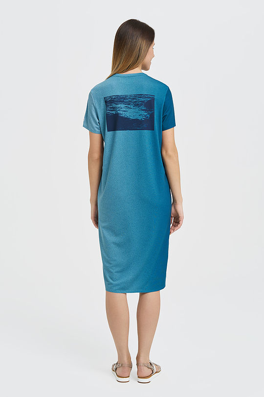 Lightweight tricot maxi dress 8 | BLUE | Audimas